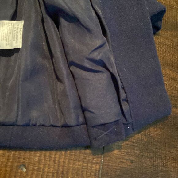 Girl Dark Marine Faux Fur Collar Coat by Janie and Jack 12-18 month - Picture 6 of 10